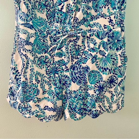LILLY PULITZER Jace Romper blue size large - Picture 3 of 16
